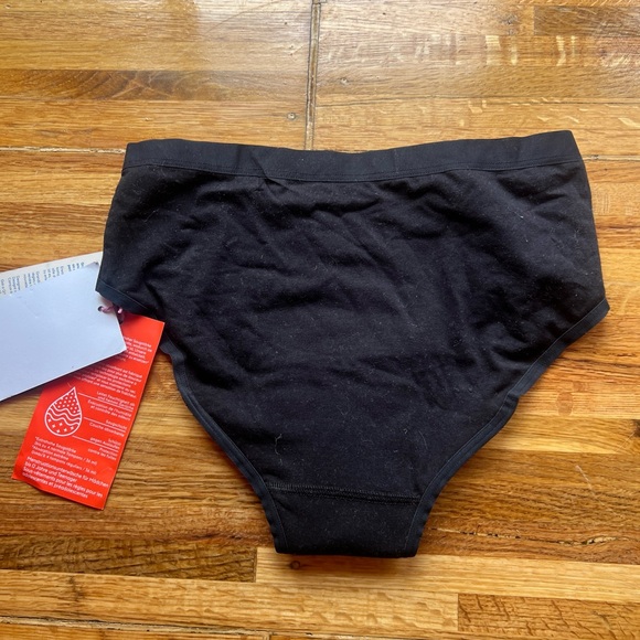 THINX (BTWN)  BLACK SUPER ABSORBENCY PERIOD-PROOF BIKINI PANTIES SIZE 13-14 New - Picture 4 of 4